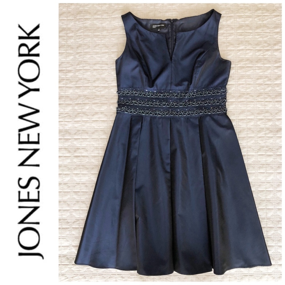 Jones New York Navy Blue Dress